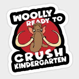 Wooly Ready to Crush Kindergarten Back to School Sticker